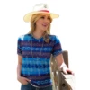 Cinch Ladies Blue Aztec Printed T-Shirt CTK7351007