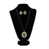 M&F® Ladies Wood Blooming Cactus Gold Jewelry Set D4500103