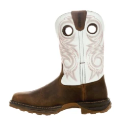 Durango® Men's 11" Western Chocolate & White Square Toe Boots DDB0302 -Ariat Style DDB0302d