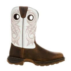 Durango® Men's 11" Western Chocolate & White Square Toe Boots DDB0302 -Ariat Style DDB0302f