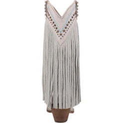 Dingo® Ladies Gypsy Almond Toe Fringed White Boots DI737-WHT -Ariat Style DI737 WHT 3