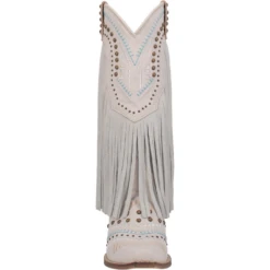 Dingo® Ladies Gypsy Almond Toe Fringed White Boots DI737-WHT -Ariat Style DI737 WHT 4