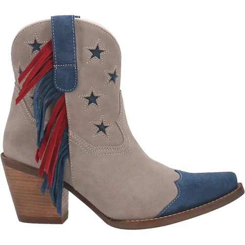 Dingo® Ladies Grey Glory Fringe Bootie DI767-GY 4 Dingo® Ladies Grey Glory Fringe Bootie DI767-GY - Image 4