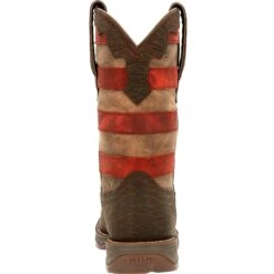 Durango® Ladies Rebel Vintage Flag Brown Western Boots DRD0409 -Ariat Style DRD0409 back