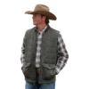 Cinch® Men's Western Wax CoatedBrown Zip Up Vest DWV2012001