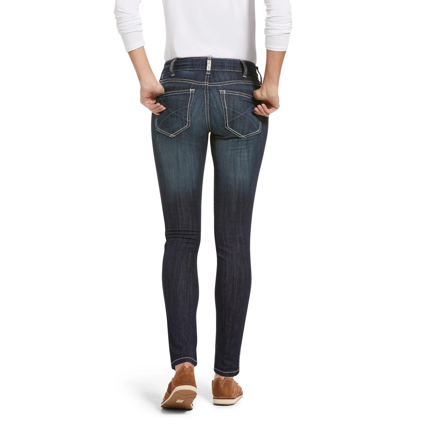 Ariat® Ladies R.E.A.L Mid Rise Outseam Ella Skinny Jeans 10018357 1 Ariat® Ladies R.E.A.L Mid Rise Outseam Ella Skinny Jeans 10018357
