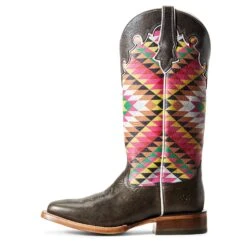 Ariat Ladies Eye Dazzler Aztec & Iron Grey Fonda Boots 10029709 -Ariat Style F19 WMS WEST Couto 10029709 side