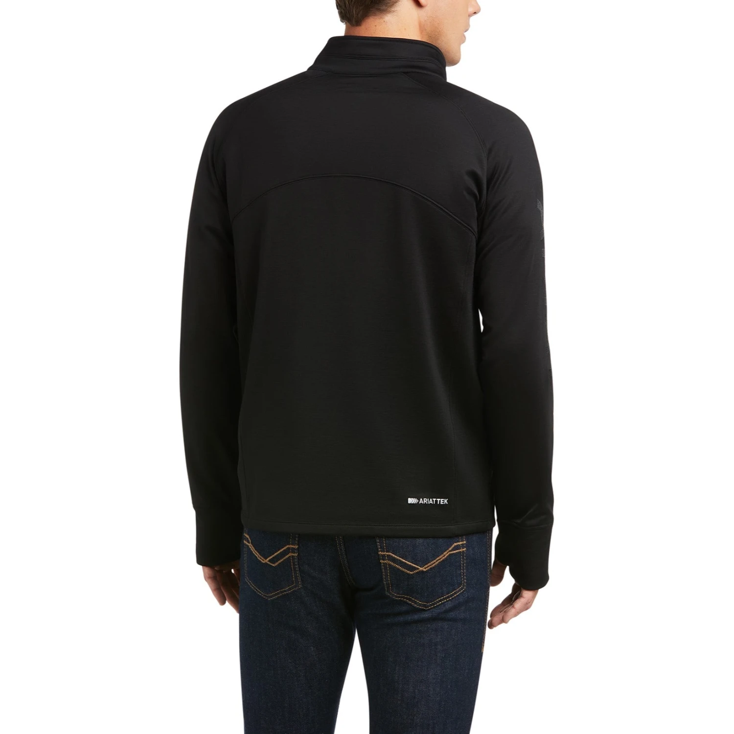 Ariat Men's TEK Team 1/2 Zip Black Sweatshirt 10037465 2 Ariat Men's TEK Team 1/2 Zip Black Sweatshirt 10037465 - Image 2