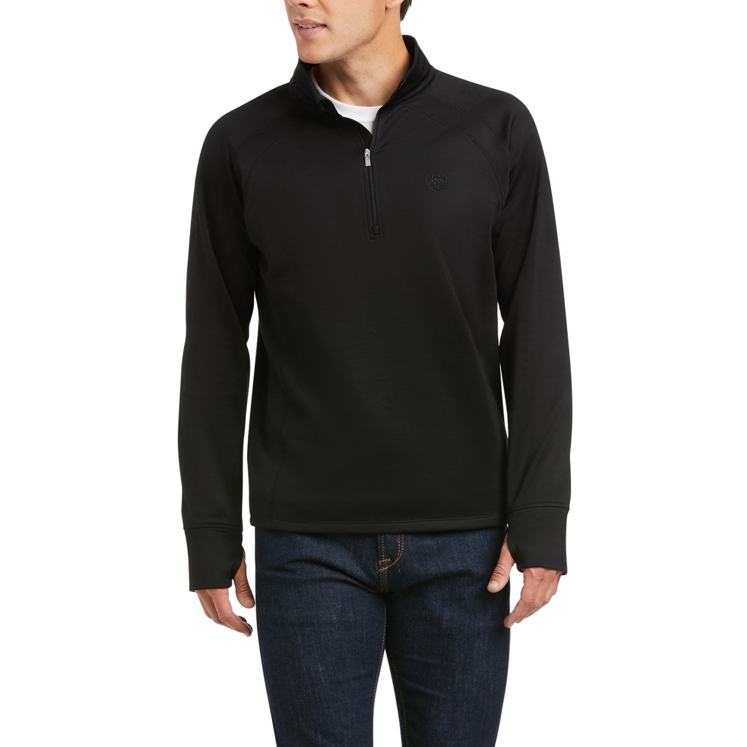 Ariat Men's TEK Team 1/2 Zip Black Sweatshirt 10037465 1 Ariat Men's TEK Team 1/2 Zip Black Sweatshirt 10037465