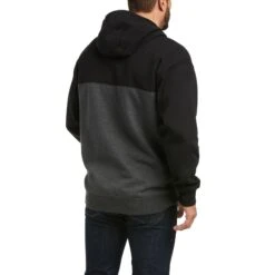 Ariat Men's Lifted Chenille Black Hoodie Sweatshirt 10037349 -Ariat Style F21 MNS WEST 10037349 back