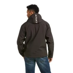 Ariat® Men's Vernon Hooded Espresso Softshell Jacket 10037428 -Ariat Style F21 MNS WEST 10037428 back 1