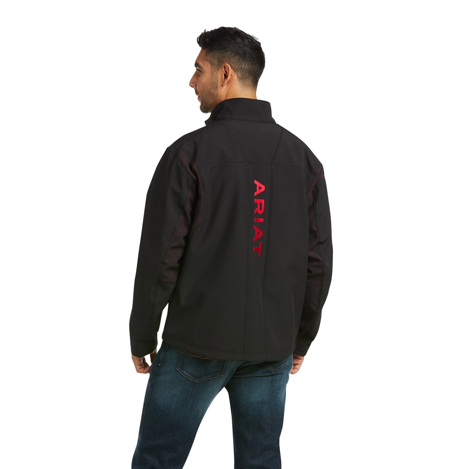 Ariat Men's Veron Vent Black Red Softshell Jacket 10037493 2 Ariat Men's Veron Vent Black Red Softshell Jacket 10037493 - Image 2