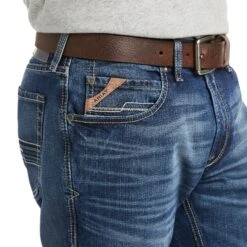 Ariat® Men's M4 Clovis Stretch 3D Stackable Straight Leg Jeans 10037968 -Ariat Style F21 MNS WEST 10037968 detail02