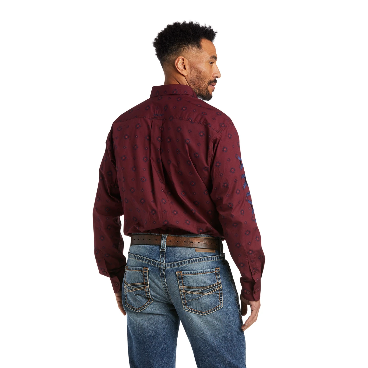 Ariat® Men's Team Wade Pomegranate Button Down Shirt 10038086 2 Ariat® Men's Team Wade Pomegranate Button Down Shirt 10038086 - Image 2