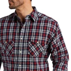 Ariat® Men's Brinlee Snap Button Maritime Blue Shirt 10038097 -Ariat Style F21 MNS WEST 10038097 detail01