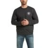 Ariat® Men's Flag Grayscale Charcoal Heather T-Shirt 10038191