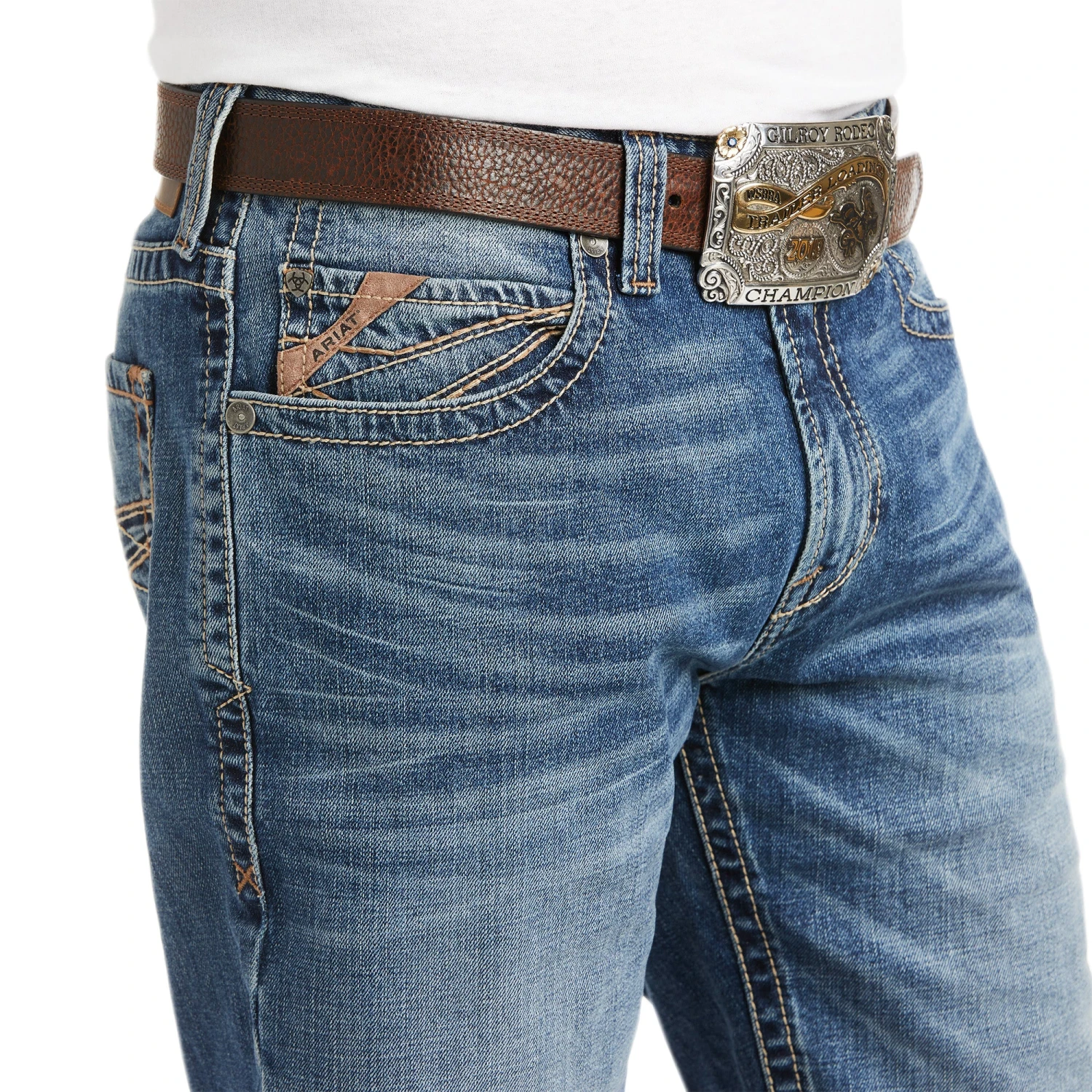 Ariat® Men's M2 Lorenzo Traditional Stackable Boot Cut Jeans 10038210 3 Ariat® Men's M2 Lorenzo Traditional Stackable Boot Cut Jeans 10038210 - Image 3
