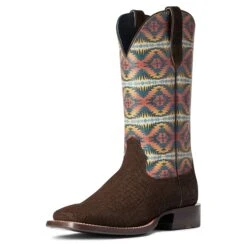 Ariat Men's Pendleton Circuit Dark Coffee Night Dance Boot 10038228 -Ariat Style F21 MNS WEST 10038228 3 4 front