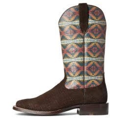 Ariat Men's Pendleton Circuit Dark Coffee Night Dance Boot 10038228 -Ariat Style F21 MNS WEST 10038228 side