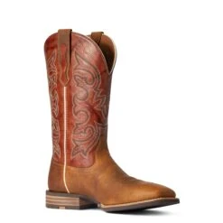 Ariat Men's Everlite Go Getter Brown & Rust Western Boots 10038369 -Ariat Style F21 MNS WEST 10038369 medial