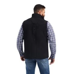 Ariat Men's Vernon Vent Black And Grey Softshell Vest 10038498 -Ariat Style F21 MNS WEST 10038498 back