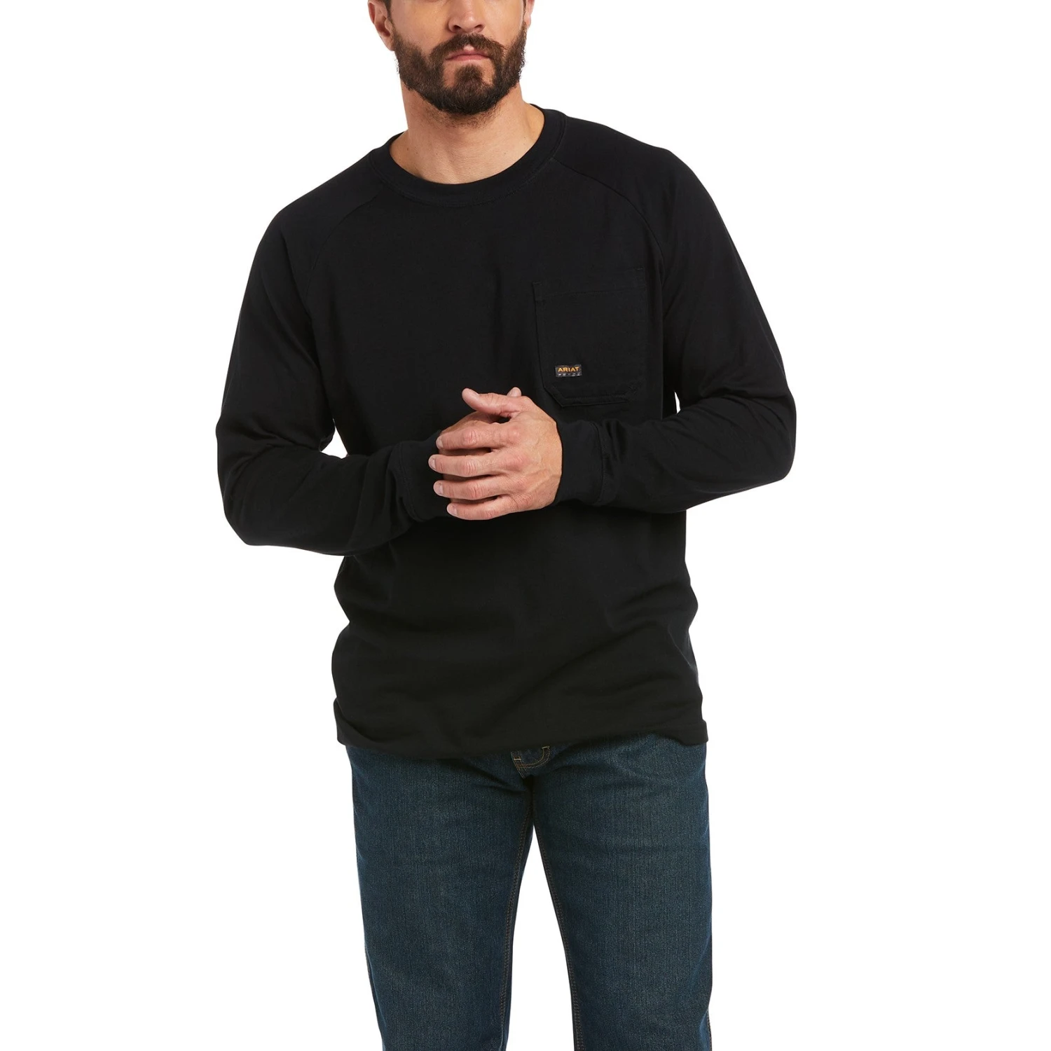 Ariat Men's Rebar Roughneck Black Graphic Long Sleeve T-Shirt 10037654 2 Ariat Men's Rebar Roughneck Black Graphic Long Sleeve T-Shirt 10037654 - Image 2