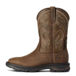 Ariat Men's WorkHog XT Cottonwood Brown Soft Toe Work Boots 10038321 -Ariat Style F21 MNS WORK 10038321 side