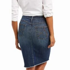 Ariat® Ladies Knee Length Denim Skirt 10036103 7 Ariat® Ladies Knee Length Denim Skirt 10036103 -Ariat Style F21 WEST WMS 10036103 detail02
