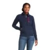 Ariat Ladies Team Logo Navy Full Zip Sweatshirt 10037512