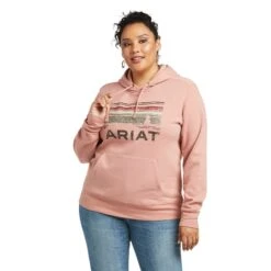 Ariat Women's R.E.A.L.™ Ash Rose Graphic Logo Hoodie 10037580 -Ariat Style F21 WMS WEST 10037580 front plus