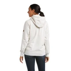 Ariat® Ladies REAL Elevated Long Sleeve White Sand Hoodie 10037895 -Ariat Style F21 WMS WEST 10037895 back