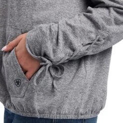 Ariat® Ladies Kansas Heather Grey Hoodie 10037911 6 Ariat® Ladies Kansas Heather Grey Hoodie 10037911 -Ariat Style F21 WMS WEST 10037911 detail03