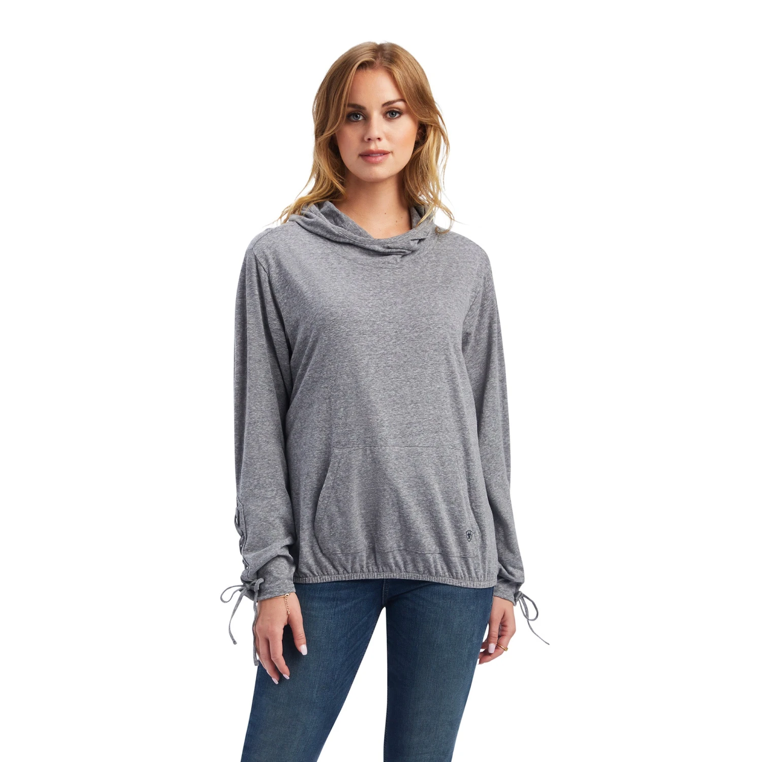 Ariat® Ladies Kansas Heather Grey Hoodie 10037911 1 Ariat® Ladies Kansas Heather Grey Hoodie 10037911