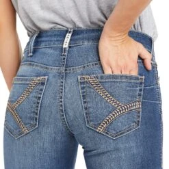 Ariat® Ladies Catalina REAL Perfect Rise Straight Leg Jeans 10037952 7 Ariat® Ladies Catalina REAL Perfect Rise Straight Leg Jeans 10037952 -Ariat Style F21 WMS WEST 10037952 detail04