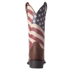 Ariat Ladies Round Up Patriot Stars & Stripes Western Boots 10038397 -Ariat Style F21 WMS WEST 10038397 heel