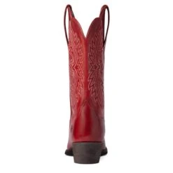 Ariat Ladies Heritage R Toe Rosy Red StretchFit Western Boots 10038433 -Ariat Style F21 WMS WEST 10038433 heel