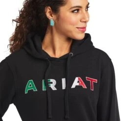 Ariat® Ladies Mexico Logo Black Hoodie 10038930 -Ariat Style F21 WMS WEST 10038930 detail01