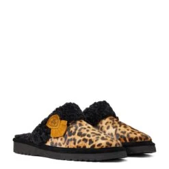 Ariat Ladies Jackie Square Toe Cheetah Hair On Slippers 10039061 -Ariat Style F21 WMS WEST 10039061 medial