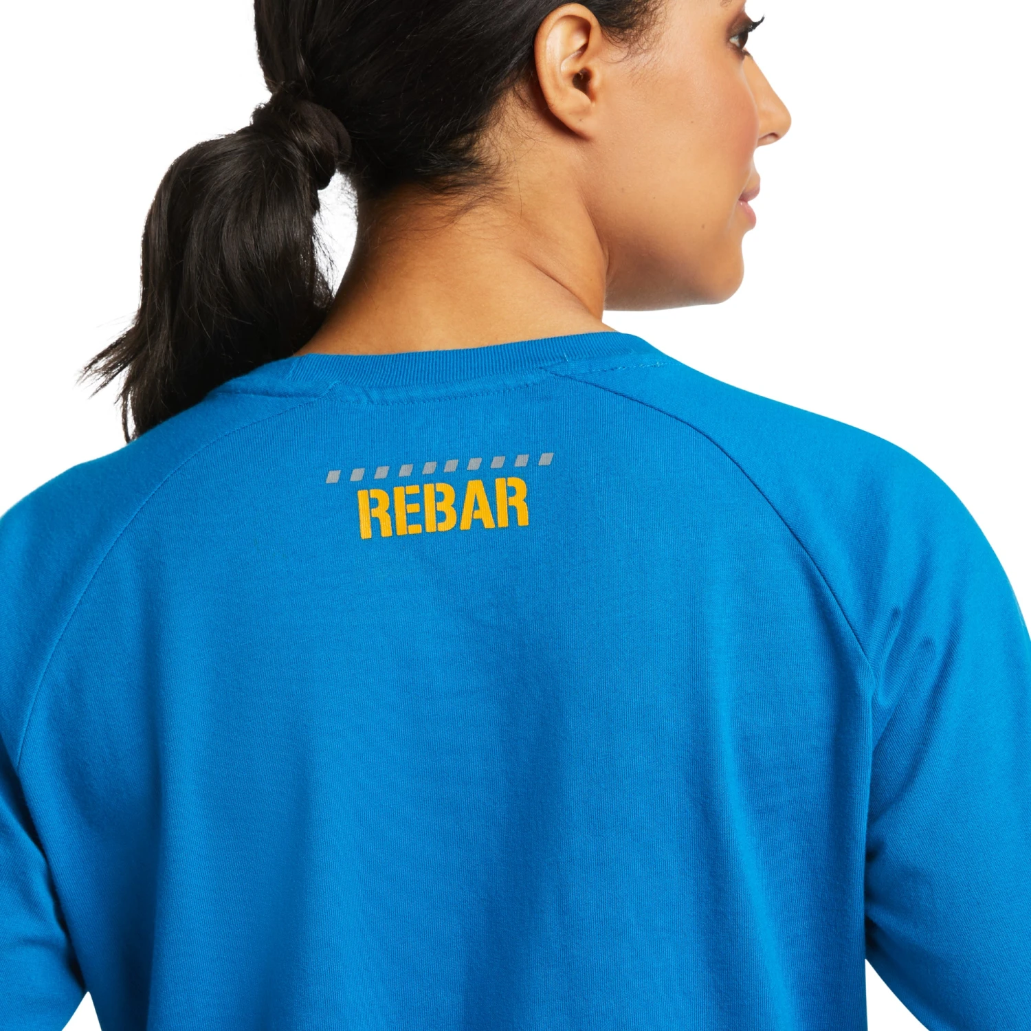 Ariat® Ladies Rebar CottonStrong™ Mykonos Blue T-Shirt 10037434 3 Ariat® Ladies Rebar CottonStrong™ Mykonos Blue T-Shirt 10037434 - Image 3