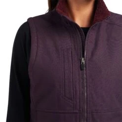 Ariat® Ladies Rebar DuraCanvas™ Plum Perfect Insulated Vest 10037590 -Ariat Style F21 WMS WORK 10037590 detail03