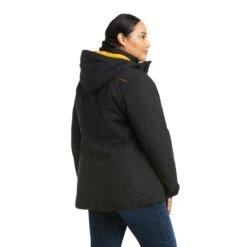 Ariat Ladies Rebar Storm Fighter 2.0 Black Insulated Jacket 10037606 -Ariat Style F21 WMS WORK 10037606 back plus