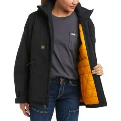 Ariat Ladies Rebar Storm Fighter 2.0 Black Insulated Jacket 10037606 -Ariat Style F21 WMS WORK 10037606 detail03