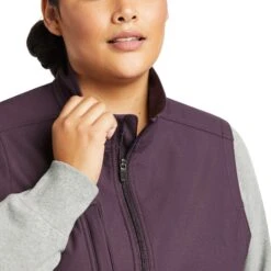 Ariat® Women's Rebar Stretch Plum Perfect Softshell Vest 10037625 10 Ariat® Women's Rebar Stretch Plum Perfect Softshell Vest 10037625 -Ariat Style F21 WMS WORK 10037625 detail01 plus