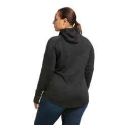 Ariat Ladies Rebar Gridwork Black Balaclava Baselayer Top 10037676 -Ariat Style F21 WMS WORK 10037676 back plus