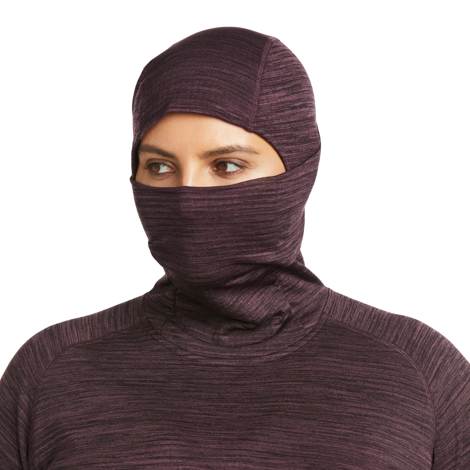 Ariat Ladies Rebar Gridwork Plum Balaclava Baselayer Top 10037677 4 Ariat Ladies Rebar Gridwork Plum Balaclava Baselayer Top 10037677 - Image 4