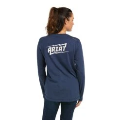 Ariat Women's Rebar Workman High Voltage Navy T-Shirt 10037706 -Ariat Style F21 WMS WORK 10037706 back 1