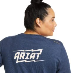 Ariat Women's Rebar Workman High Voltage Navy T-Shirt 10037706 -Ariat Style F21 WMS WORK 10037706 detail01 plus