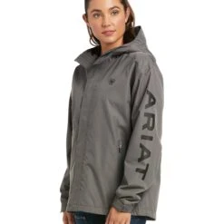 Ariat® Ladies Rebar Stormshell Logo Waterproof Grey Jacket 10037843 6 Ariat® Ladies Rebar Stormshell Logo Waterproof Grey Jacket 10037843 -Ariat Style F21 WMS WORK 10037843 detail02