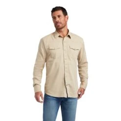Ariat® Men's Jurlington Retro White Pepper Snap Shirt 10041409