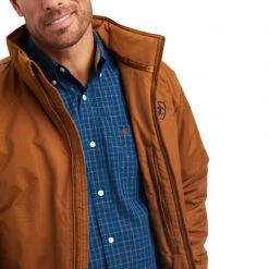 Ariat® Men's Chestnut Team Logo Insulated Concealed Carry Jacket 10041545 -Ariat Style F22 MNS WEST 10041545 detail02